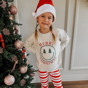 Smiley Face Christmas Sweatshirt - Kids - Apparel