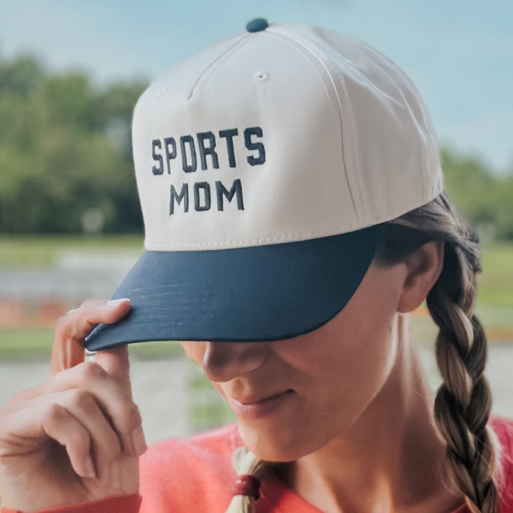 Sports Mom Trucker Hat - Natural Black
