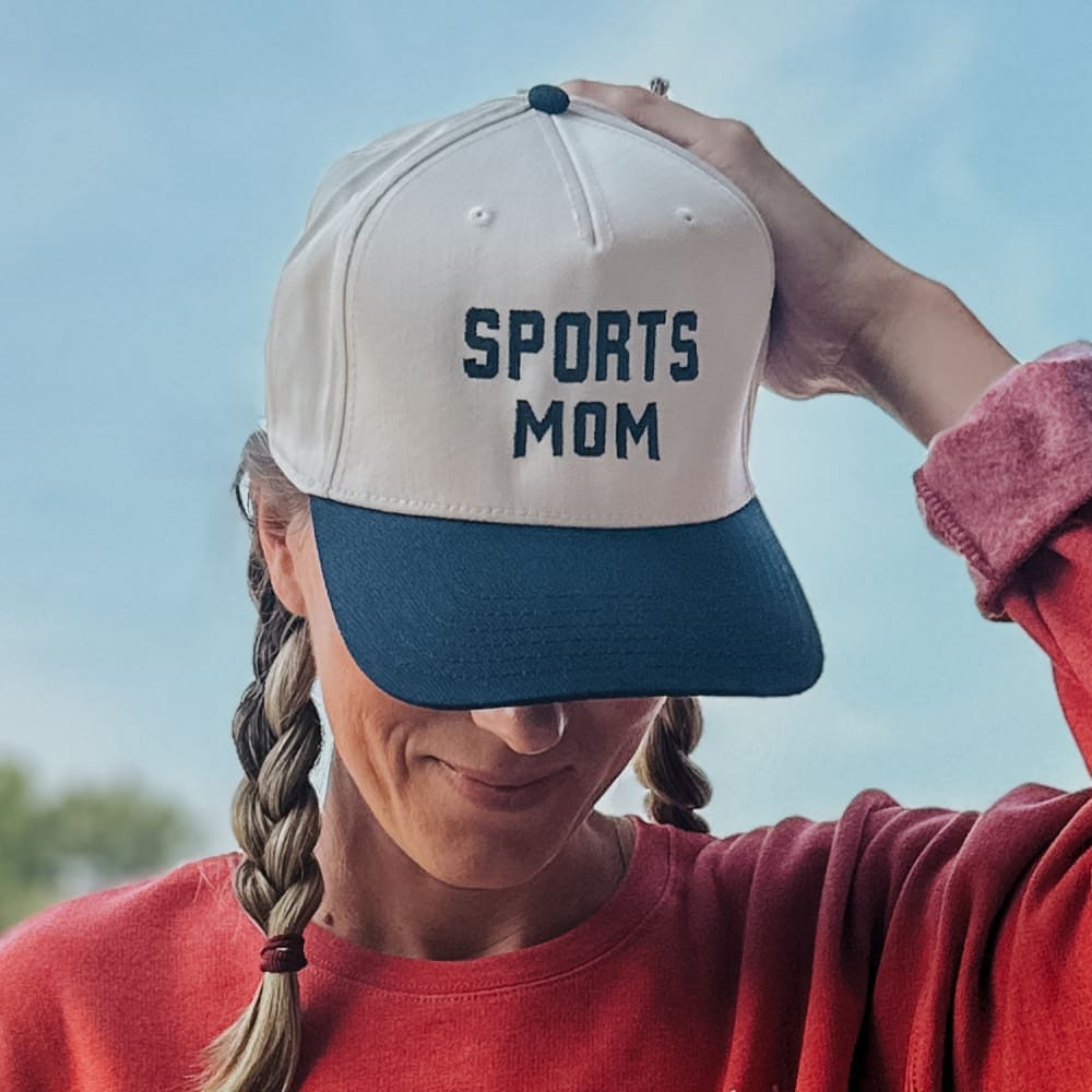 Sports Mom Trucker Hat - Natural Black