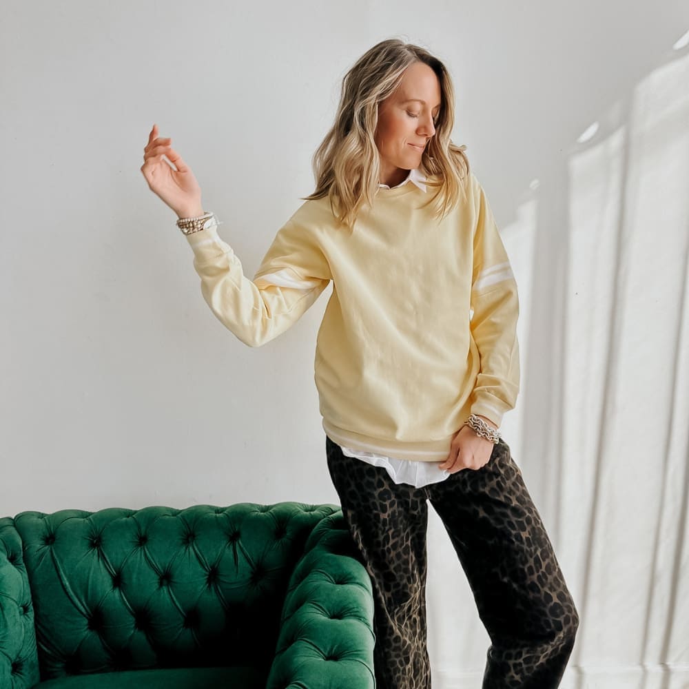 Striped Crewneck Sweatshirt