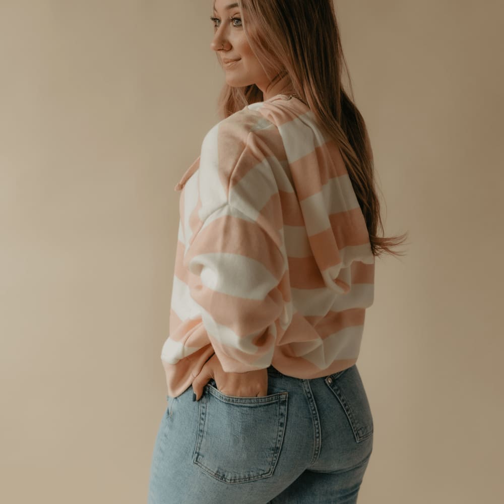 Striped Hooded Sweatshirt