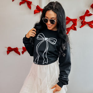 Sweetheart Bow Crewneck - Mommy Apparel