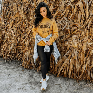 Thanksgiving Sweatshirt - Mustard