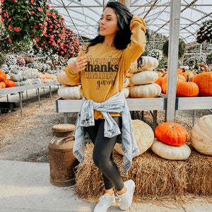 Thanksgiving Sweatshirt - Mustard