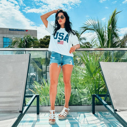 USA Relaxed Boxy Tee - NEW