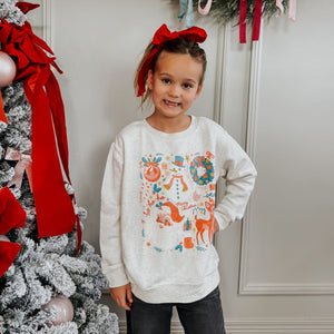 Vintage Christmas - Kids Crewneck - Apparel