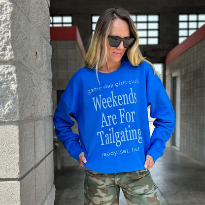 Weekend Tailgating Sweatshirt - Blue