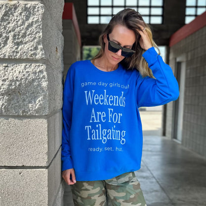 Weekend Tailgating Sweatshirt - Blue