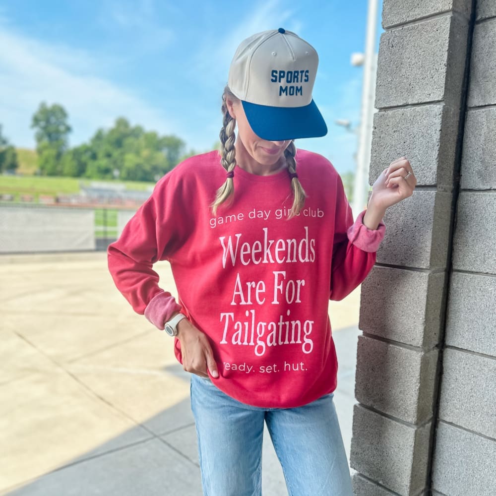 Weekend Tailgating Sweatshirt - Red