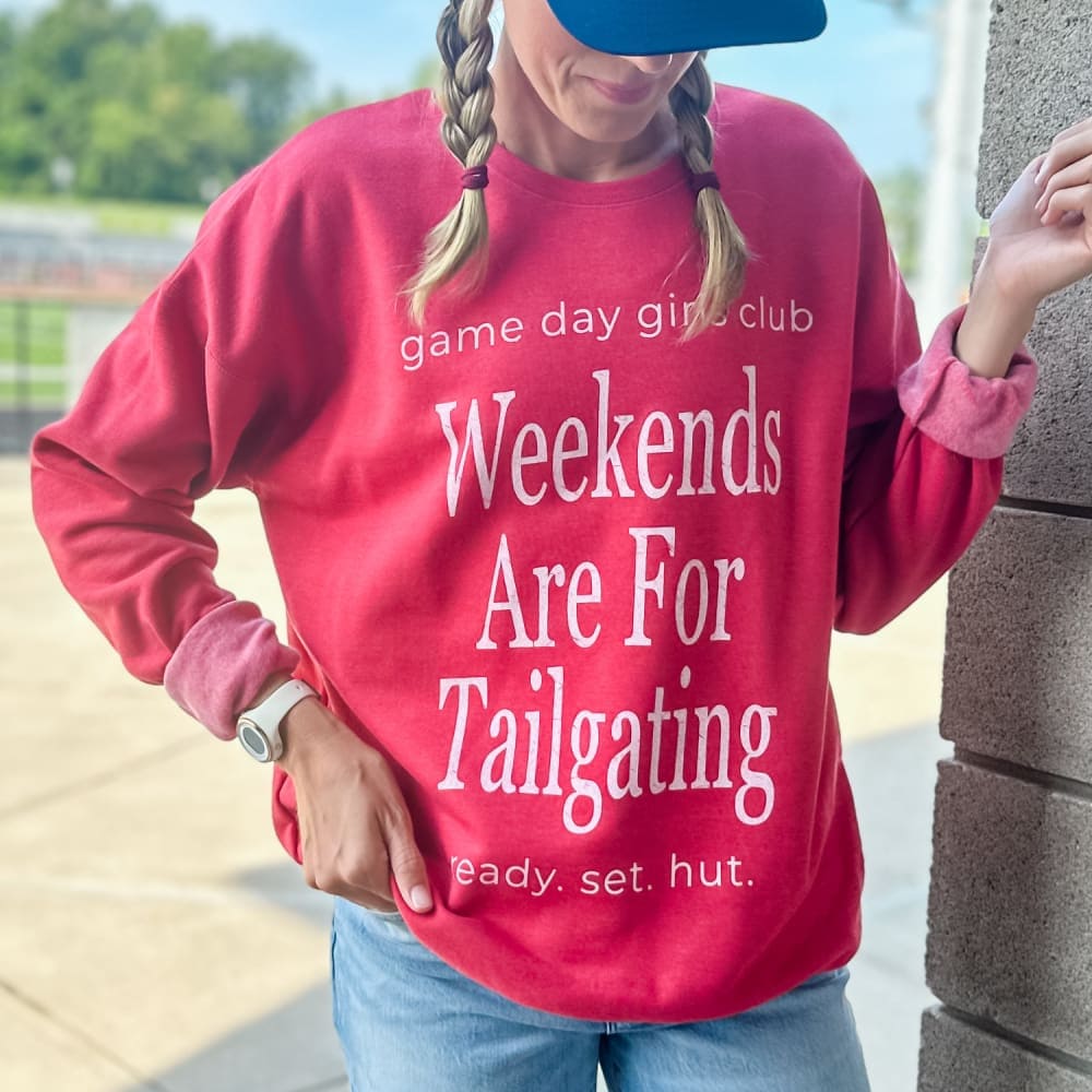 Weekend Tailgating Sweatshirt - Red