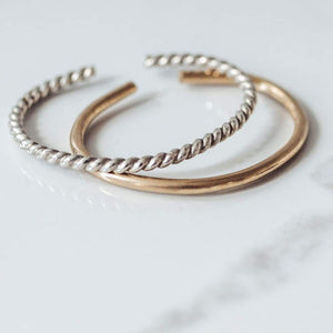 Behold Gold & Twisted Silver Baby Bangles