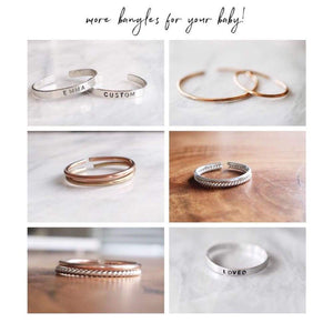 Brave Silver & Rose Gold Baby Stack - Baby Bangles