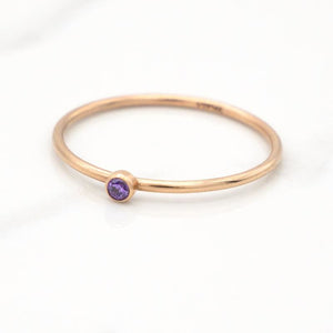 February Stackable Birthstone Ring