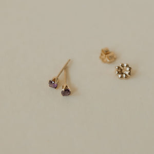 February Birthstone Studs
