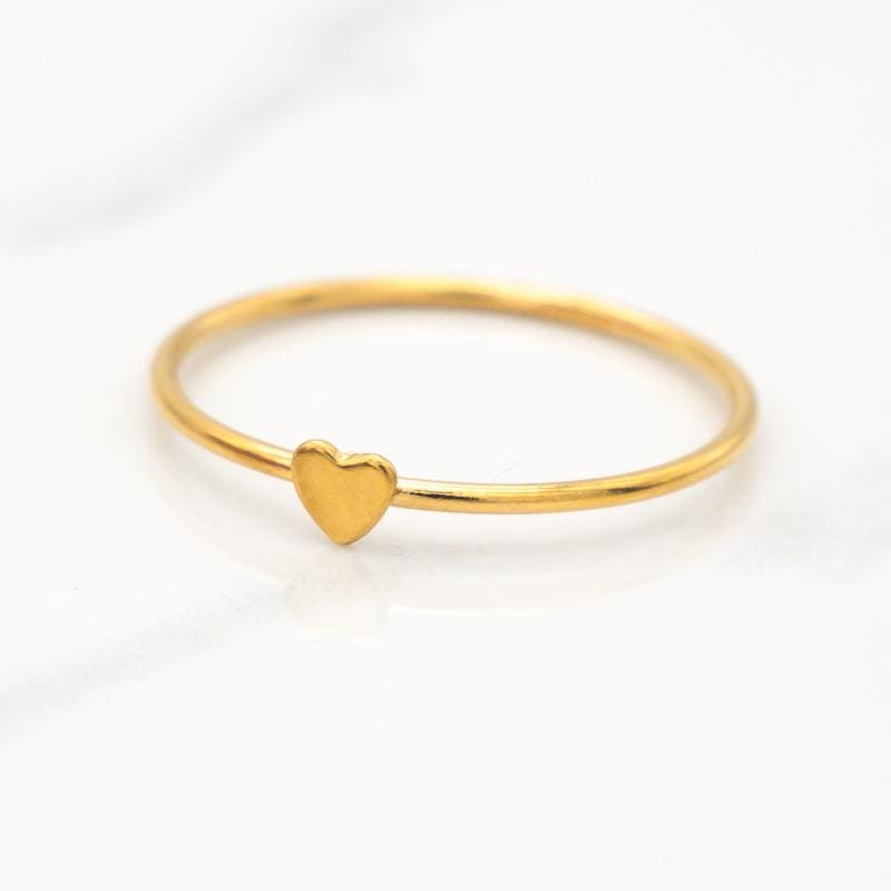 Gold Heart Ring - Mommy Rings