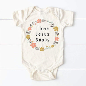 I Love Jesus & Naps Baby Bodysuit - Baby Apparel