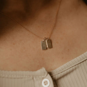 Initial Tag Necklace - Necklaces