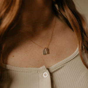 Initial Tag Necklace - Necklaces