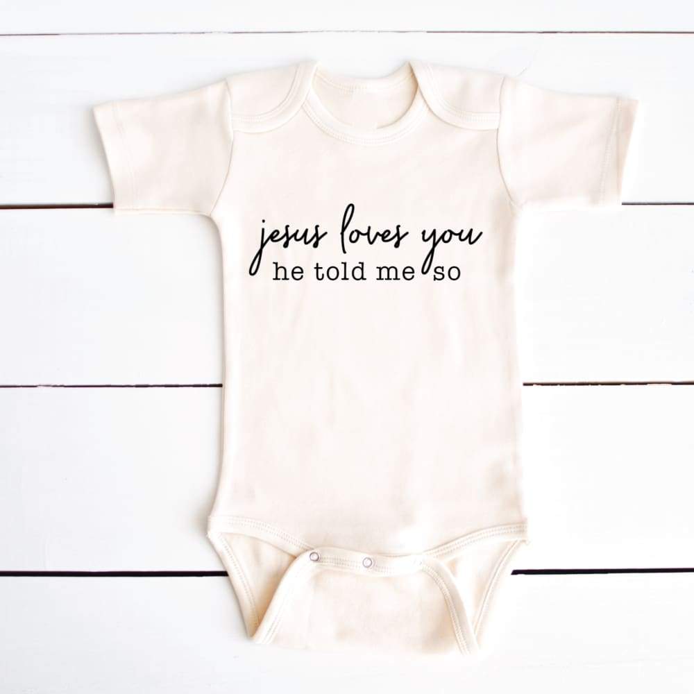 Jesus Loves You Baby Bodysuit - Baby Apparel