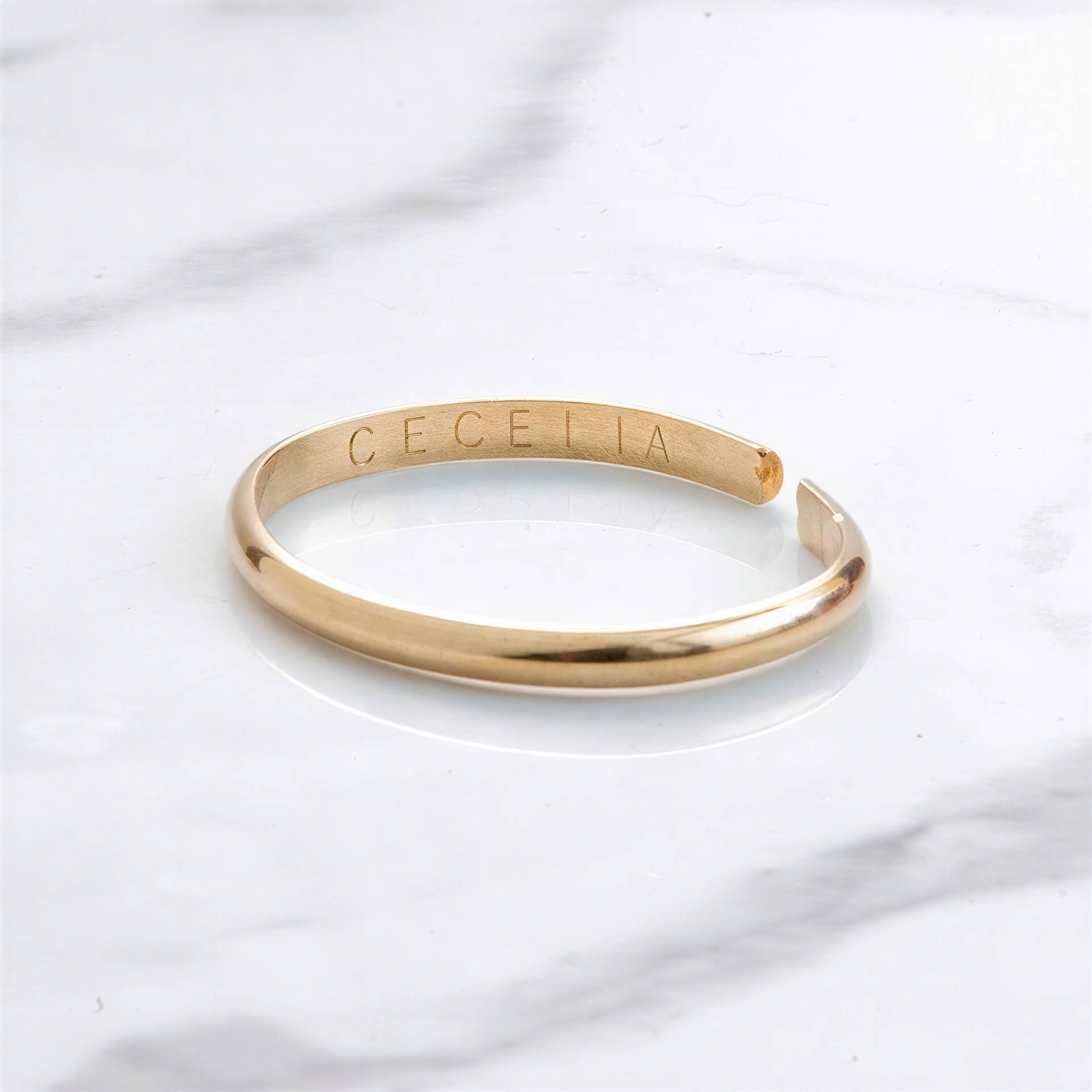 Lasting Engraved Gold Baby Bracelet