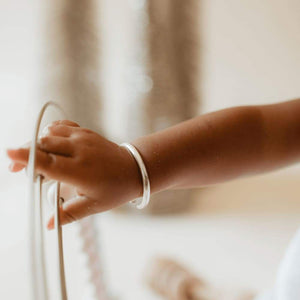 Personalized Silver Baby Bracelet