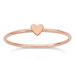 Rose Gold Heart Ring - Mommy Rings