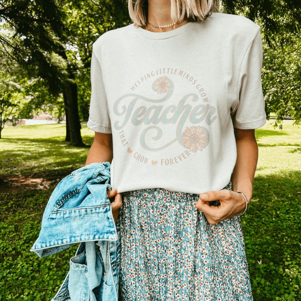 Teacher - Floral - Mommy Apparel