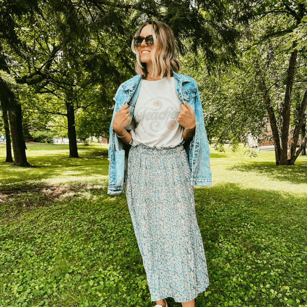 Teacher - Floral - Mommy Apparel