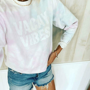 Vacay Vibes Tie-Dyed Crew - Mommy Apparel