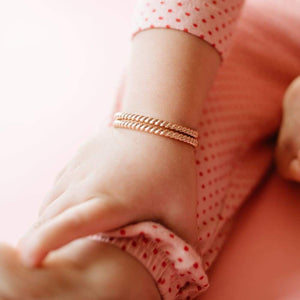 Woven Twisted Gold Baby Bracelet