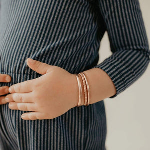 Woven Twisted Rose Gold Infant Bangles